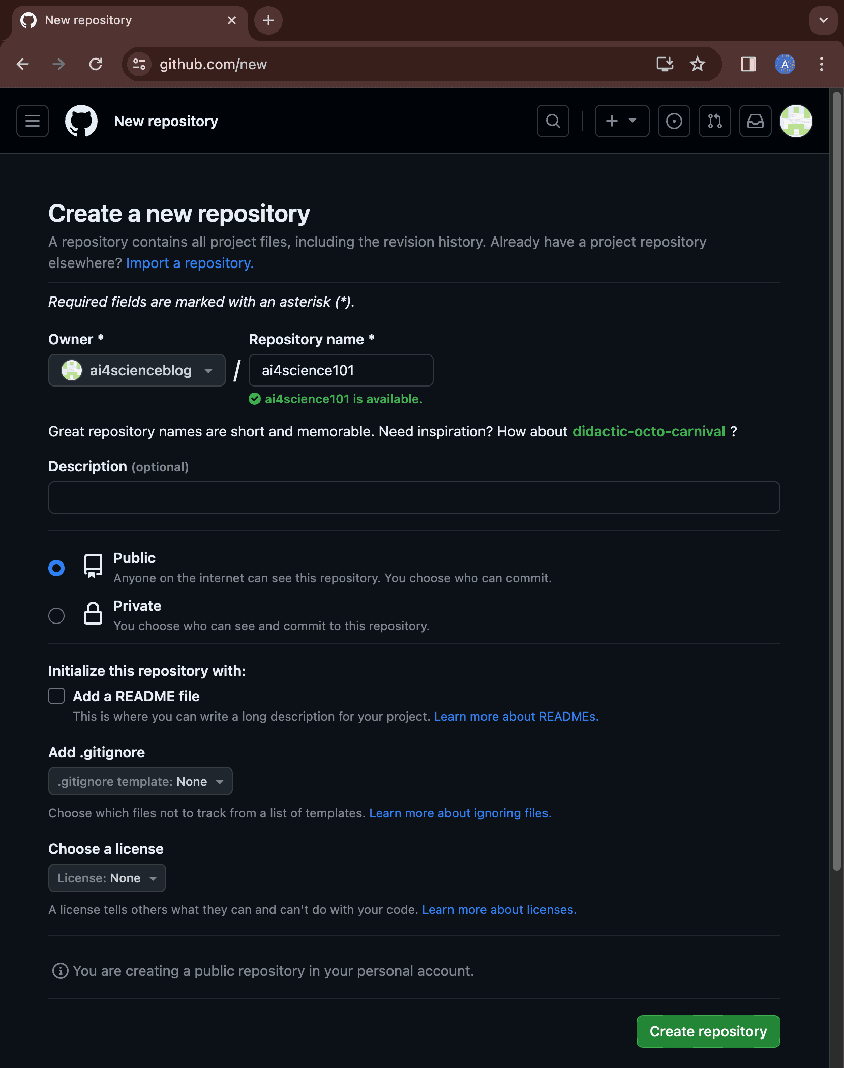 github repo